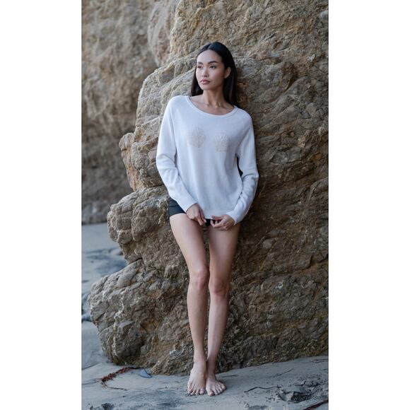 Catnip + Seaweed Broken Shell Cashmere Sweater XS Fall Malibu Casual Minimalist - Picture 2 of 7